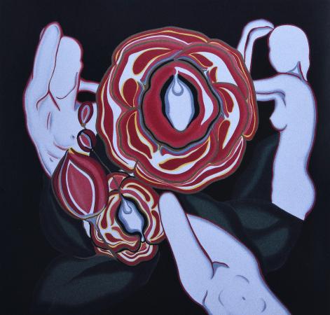 1995 Mystische Rose 140x140 Öl auf Leinen